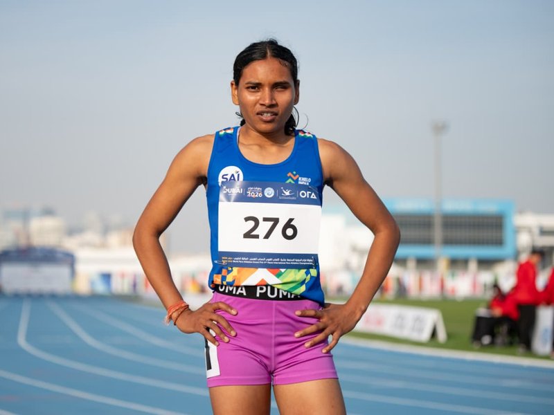 ‘I was determined to win a medal,' says Tejalben Amraji Damor after clinching bronze in Women’s 200m T12 at the Asian Para Games in Aichi-Nagoya in Japan. Photo credit: PCI