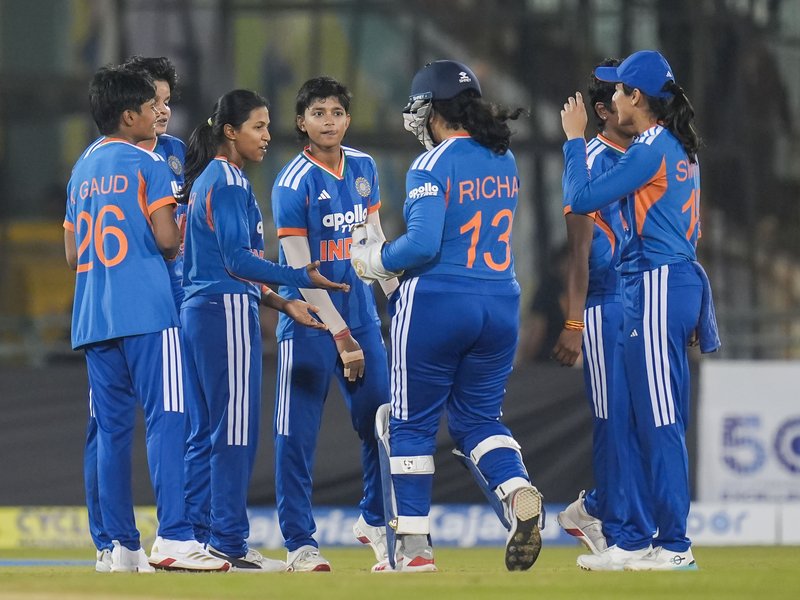 Harmanpreet Kaur, Nandani Sharma star as India thrash Zimbabwe by 92 runs to sweep series 3-0 in the third and final women’s T20I at the Shaheed Veer Narayan Singh International Stadium in Raipur on Tuesday. Photo credit: BCCI Women/X