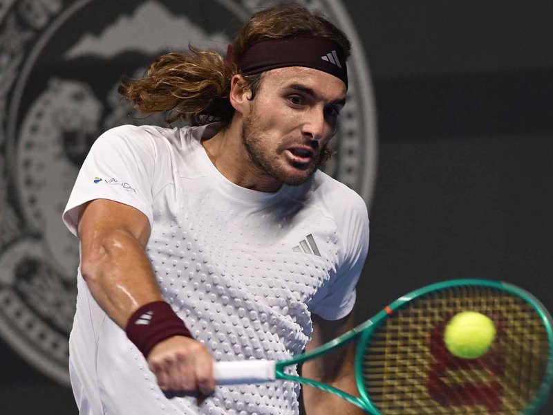 Stefanos Tsitsipas surges past Kovacevic into Round 2 in the Almaty Open in Almaty on Tuesday. Photo credit: ATP