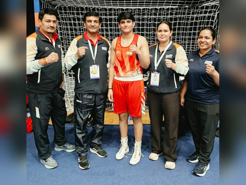 Prachi Tokas assured of a medal in women’s 80+ kg category in the 2026 World Boxing U-19 Championships in Budva, Montenegro. Photo credit: BFI