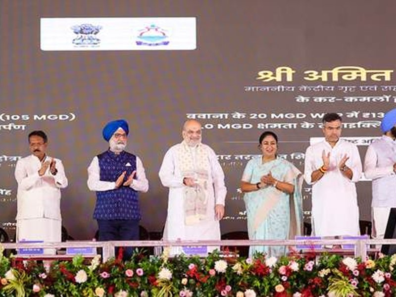 HM Amit Shah launches projects worth Rs 8,941 crore to revive Yamuna in Delhi (Photo: IANS)