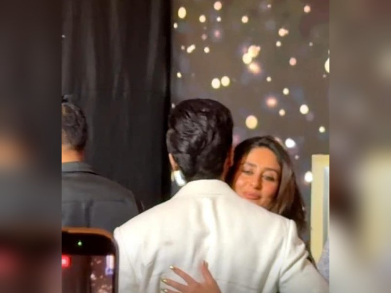 Exes Kareena Kapoor & Shahid Kapoor hug each other during IIFA press conference