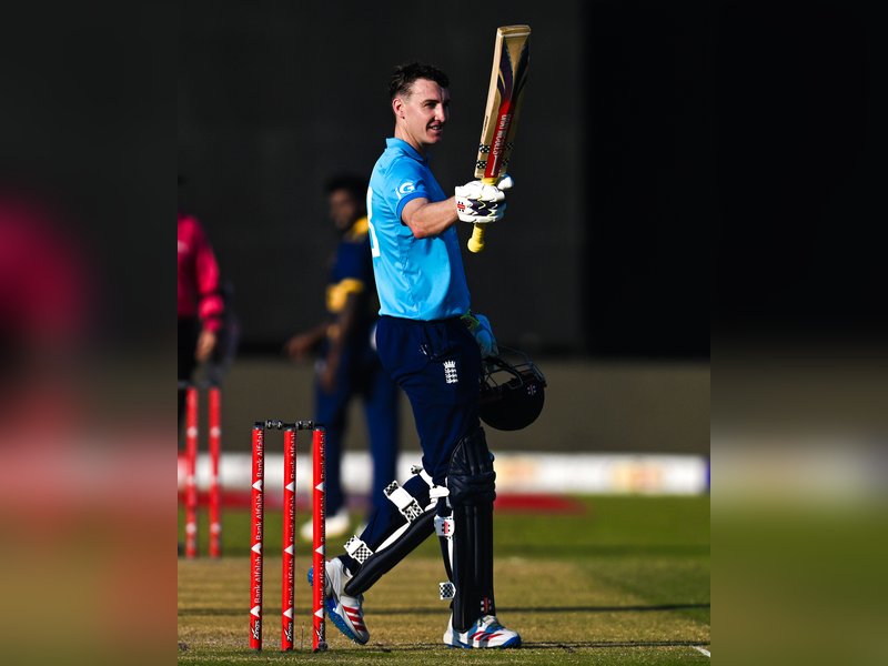Harry Brook smashes fastest-ever ODI double century, breaks Shubman Gill's record with a 202 against Sri Lanka in the Pakistan ODI Tri-series at the Rawalpindi Cricket Stadium in Rawalpindi on Thursday. Photo credit: England Cricket/X