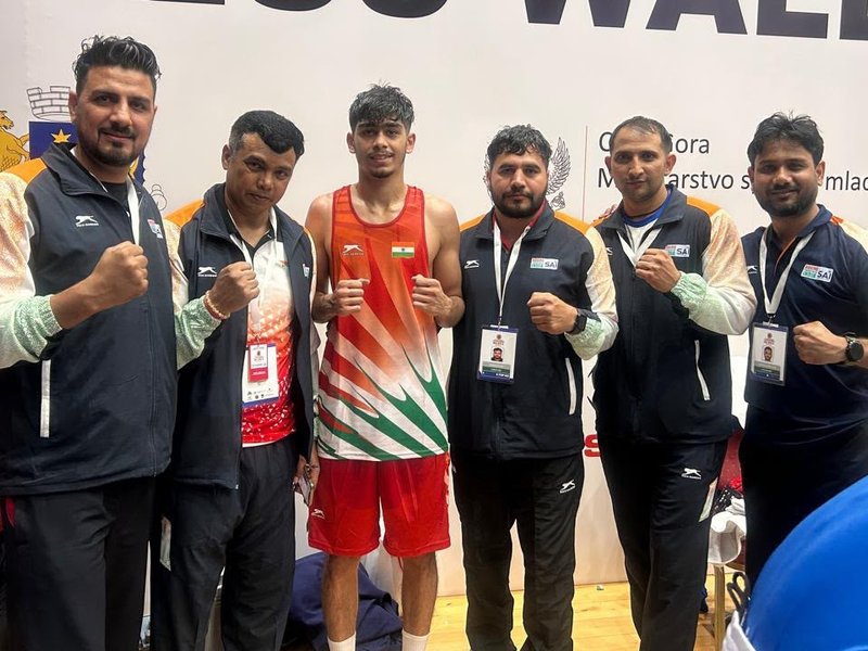 Aditya, Mausam seal quarterfinal spots in the 2026 World Boxing U-19 Championships in Budva, Montenegro. Photo credit: BFI