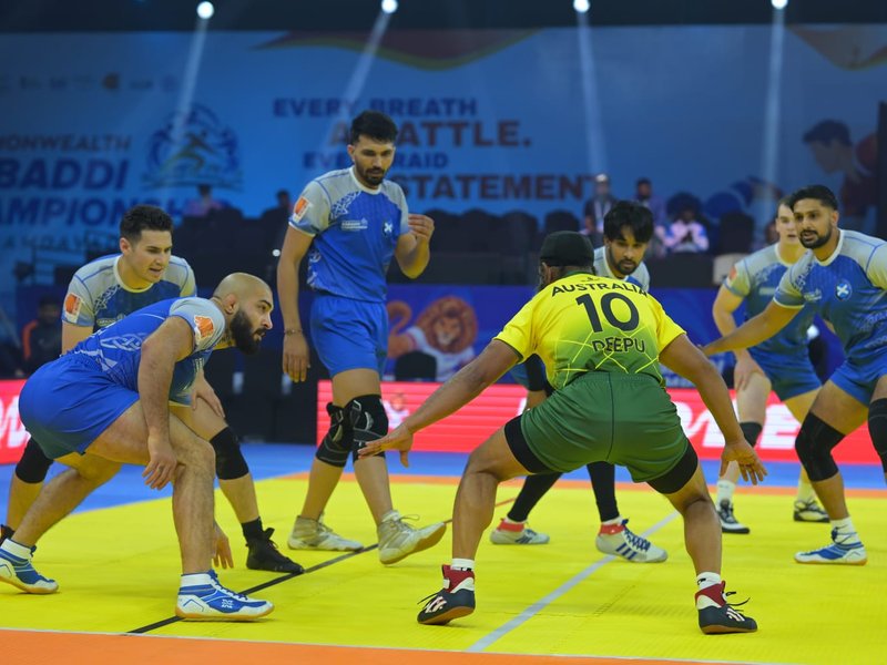 Kenyan men and women begin with victories in contrasting style in the Commonwealth Kabaddi Championship 2026 at the Veer Savarkar Sports Complex in Ahmedabad on Friday. Photo credit: CKC