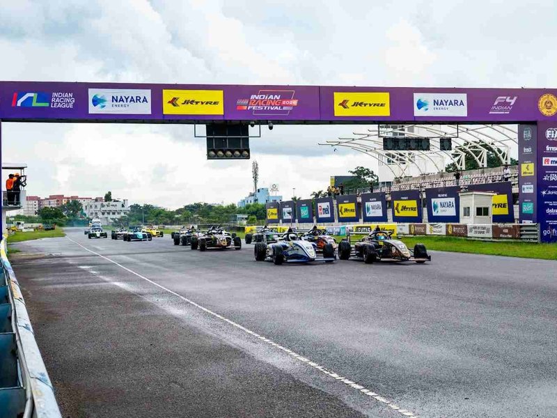 Goa Aces JA Racing’s Luviwe Sambudla dominates F4 Indian Championship round 3 to take points lead in the Indian Racing Festival 2026 at the Madras International Circuit in Chennai on Friday. Photo credit: Indian Racing Festival