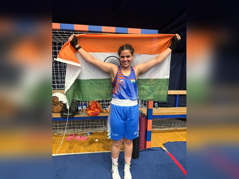 Megha Sheokand assured of medal in women’s 80+kg in the ongoing 2026 World Boxing U-19 Championships in Budva, Montenegro, on Friday. Photo credit: BFI