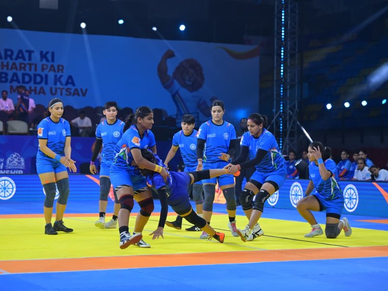 Indian men and women extend winning run in the Commonwealth Kabaddi Championship 2026 on the second day of the competition at the Veer Savarkar Sports Complex in Ahmedabad on Saturday. Photo credit: IANS