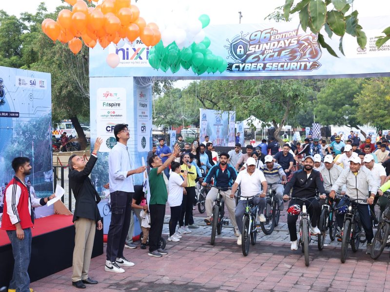 Fit India’s 96th Sundays on Cycle promotes fitness, digital safety (Credit: SAI)