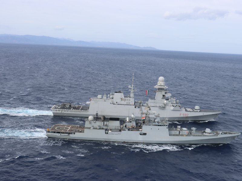 INS Trishul arrives in Italy’s Civitavecchia after exercise with Italian Navy