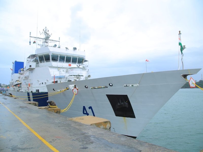 Indian Coast Guard Ship Varaha arrives in Kenya’s Mombasa