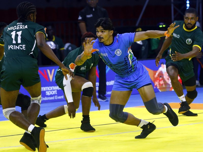 India Men and Women both beat Nigeria, women storm into the semifinals of the Commonwealth Kabaddi Championship 2026 at the Veer Savarkar Sports Complex in Ahmedabad on Monday. Photo credit: CWKC
