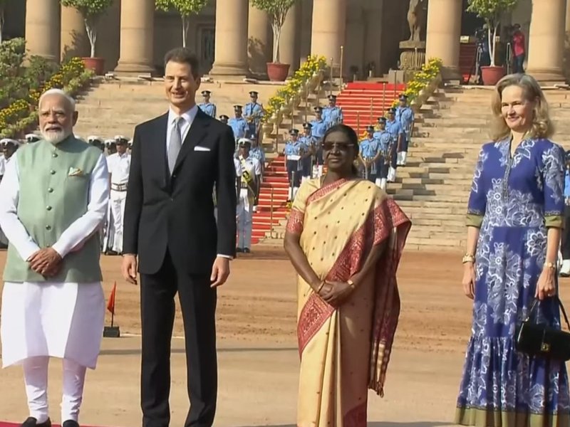 Liechtenstein Prince at Rashtrapati Bhawan