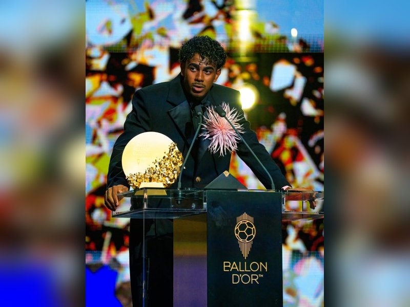 Ballon d’Or: Lamine Yamal wins young talent of the year award for third consecutive year