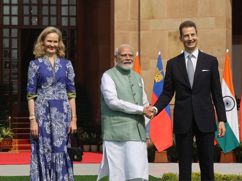 PM Modi meets Liechtenstein's Prince Alois, Princess Sofia at Hyderabad House 