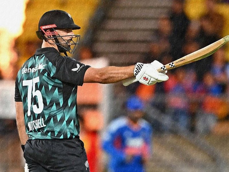 3rd T20I: Mitchell's unbeaten 89 guides NZ to 198/3 against India