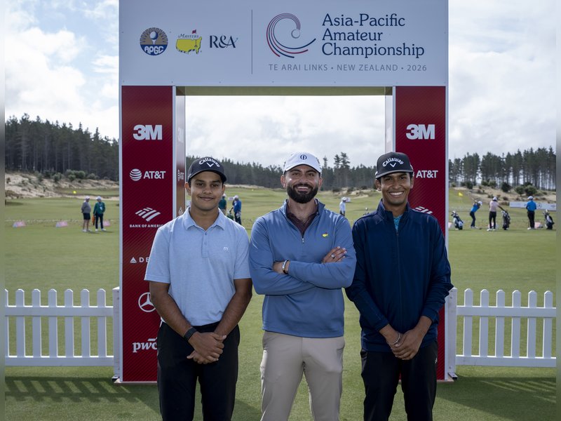 Indian trio Arkesh Bhatia, Anshul Mishra and Ribhav Verma seek big rewards at Asia-Pacific Amateur Championship Golf at Te Arai Links’ South Course in New Zealand from October 29 to November 1. Photo credit: www.golfxyz.in 