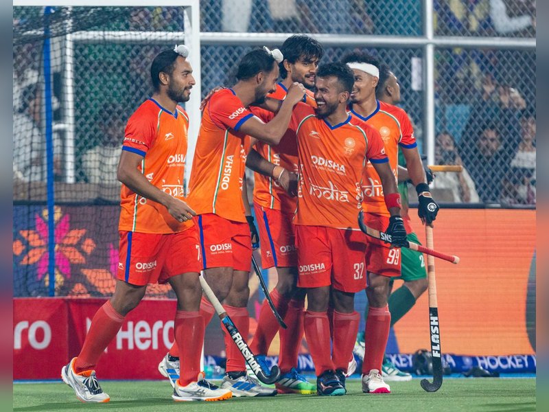 India make rollicking start to title defence with 13-0 win over Bangladesh in the Asian Champions Trophy Punjab 2026 at the Olympian Surjit Singh Hockey Stadium in Jalandhar on Tuesday. Photo credit: Hockey India