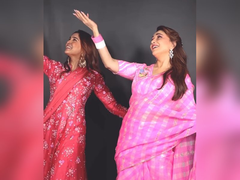 शरवरी वाघ के साथ थिरकीं माधुरी दीक्षित, 'ये प्रेम मोल लिया' के गाने पर दिखी जुगलबंदी