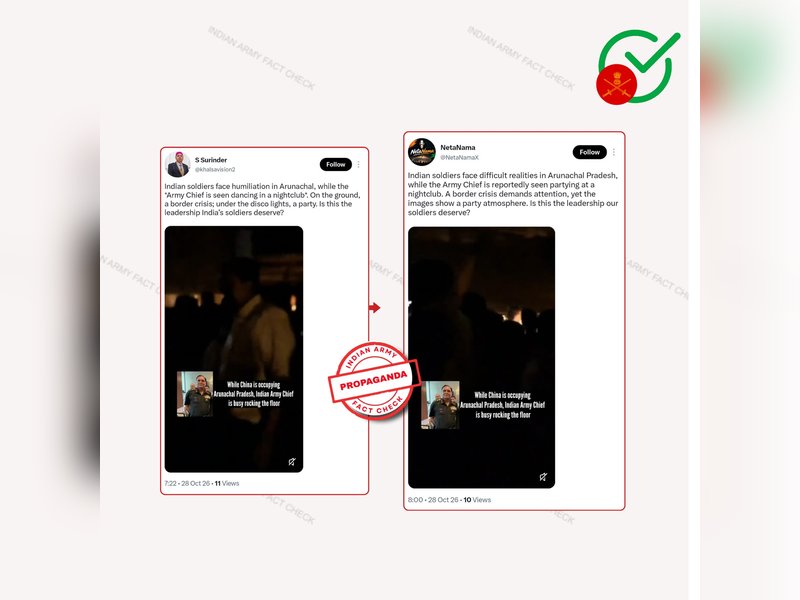 पाक सोशल मीडिया ने भारतीय सैनिकों और सेना प्रमुख के बारे में फैलाई झूठी अफवाह