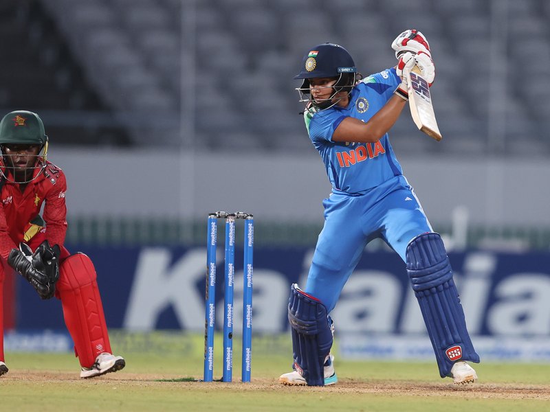 Shafali Verma smashes joint second-fastest ODI fifty as India women sweep Zimbabwe series 3-0 by winning the third and final match in Vadodara, Gujarat, on Wednesday. Photo credit: 