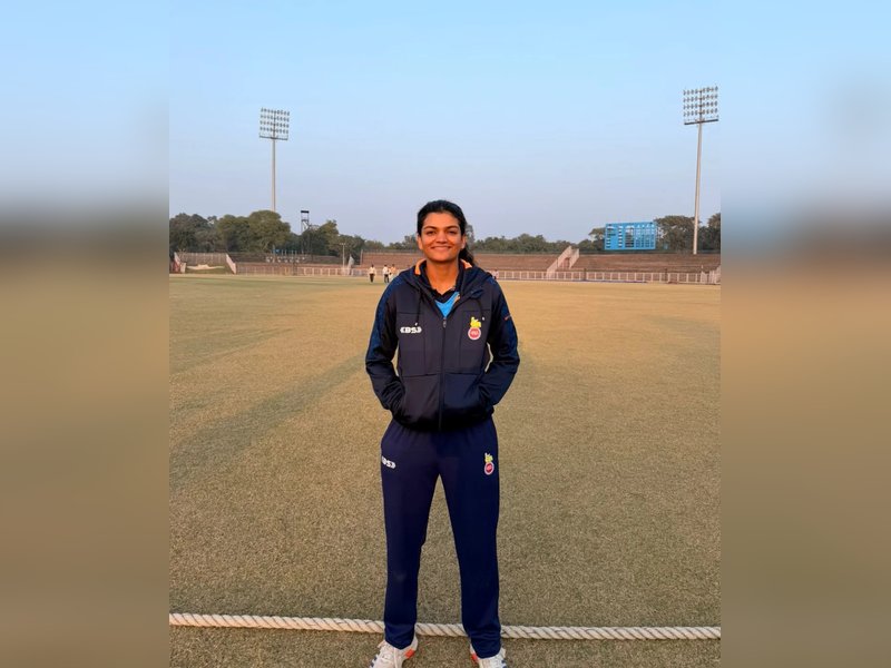 ‘I was just looking at the ball and hitting it everywhere,’ says Tanisha Singh on Delhi’s record-breaking day in Senior Women’s T20 Trophy clash at the MCA Ground 2 in Pune on Thursday. Photo credit: DDCA