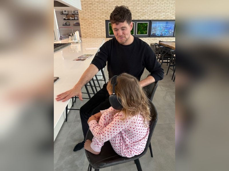 Micheal Buble shares adorable picture of his ‘boss’, says she ‘takes quality control very seriously’