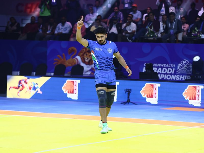 India men storm into final, women's team to meet Uganda in summit clash of the Commonwealth Kabaddi Championship 2026 at the Veer Savarkar Sports Complex in Ahmedabad on Friday. Photo credit: CWKC