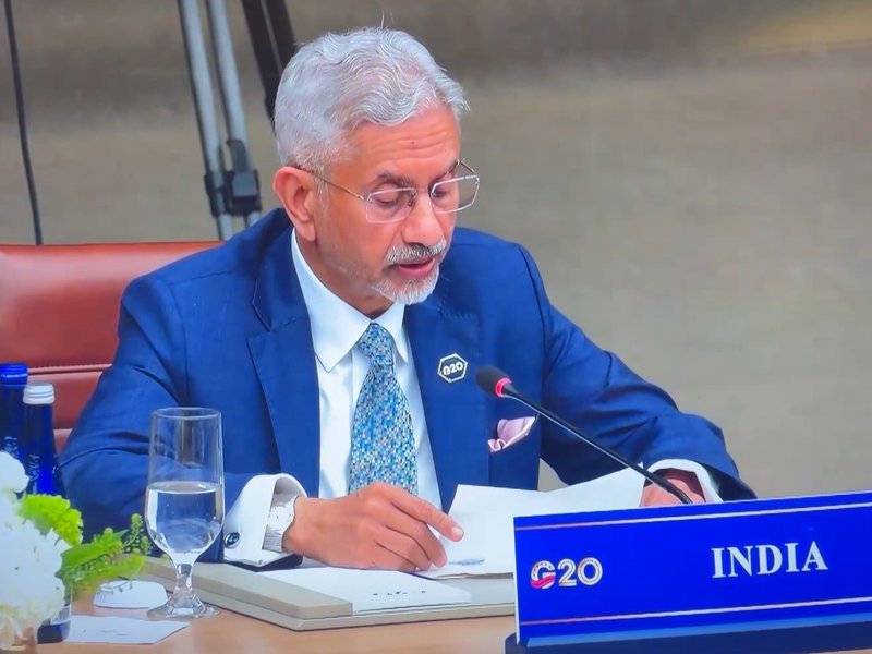 EAM Jaishankar calls for ‘right to industrialise’, resisting predatory practices in supply chains at G20 (Photo: @DrSJaishankar/X)