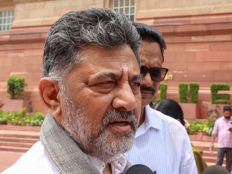 New Delhi: Karnataka Chief Minister D.K. Shivakumar at the Parliament House complex during the Monsoon Session in New Delhi on Wednesday, July 29, 2026. (Photo: IANS/Prem Nath Pandey)