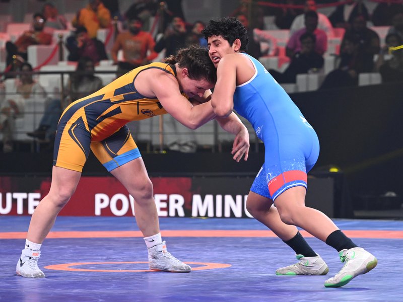Practising with foreign players helps understand game better, says Maharashtra Kesari’s Manisha Bhanwala about her experience of playing in the Pro Wrestling League (PWL) 2026. Photo credit: IANS