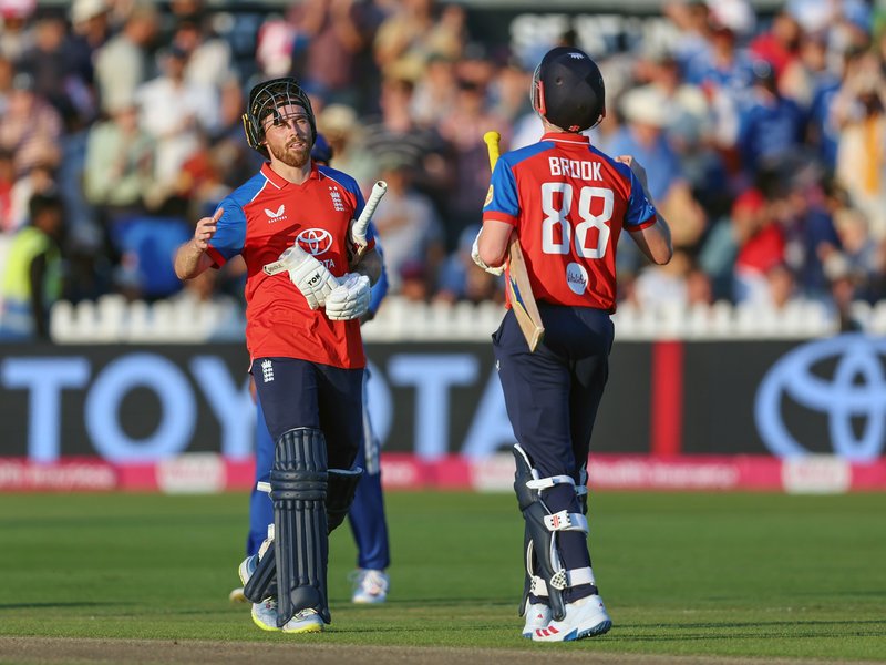 Harry Brook, Phil Salt crush India as England seal five-match series with emphatic nine-wicket win in the fourth T20I at Bristol on Thursday. Photo credit: IANS 