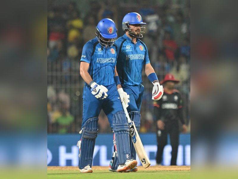Ibrahim Zadran’s unbeaten 95 carries Afghanistan to 200/4 against Canada in the Men’s T20 World Cup at the MA Chidambaram Stadium in Chennai on Thursday. Photo credit: IANS