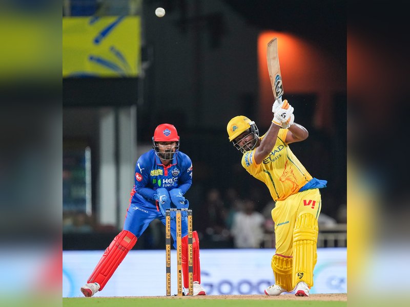 Stuck to what I do and it came off beautifully, says Sanju Samson of Chennai Super Kings after hitting an unbeaten 115 against Delhi Capitals in the Indian Premier League (IPL) 2026 in Chennai on Saturday. Photo credit: IANS  