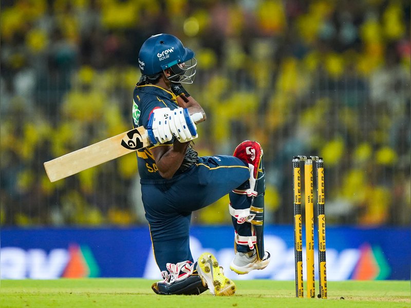 Sai Sudharsan’s 87 powers Gujarat Titans to 8-wicket win over Chennai Super Kings in the Indian Premier League (IPL) 2026 in Chennai Open on Sunday. Photo credit: IANS 