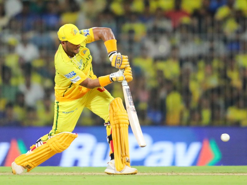 Ruturaj Gaikwad, Kartik Sharma smash unbeaten fifties as Chennai Super Kings thrash Mumbai Indians by eight wickets in their  Indian Premier League (IPL) 2026 match at the MA Chidambaram Stadium in Chennai on Saturday. Photo credit: IANS 