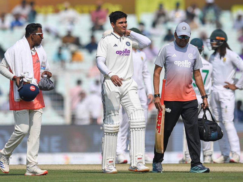 1st Test: Gill ruled out for rest of the match due to neck injury, says BCCI