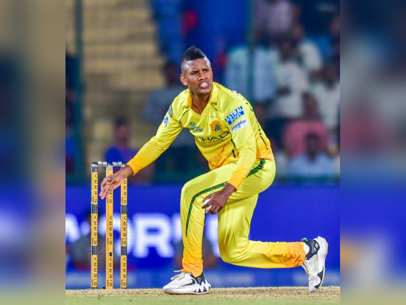  ‘Pitch wasn’t a belter, we adapted quickly,’ says Akeal Hosein after Chennai Super Kings beat Delhi Capitals at the Arun Jaitley Stadium in New Delhi on Tuesday. Photo credit: IANS 