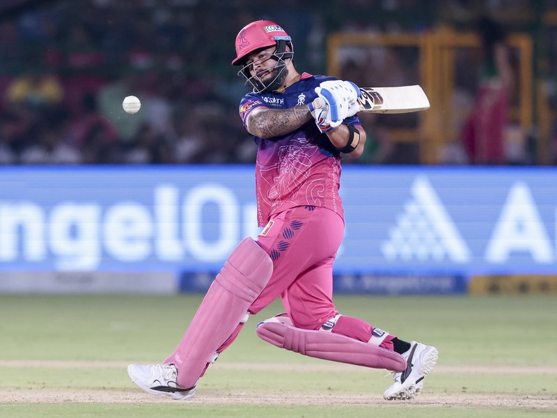 Skipper Riyan Parag's 90 lifts Rajasthan Royals to 225/6 against Delhi Capitals in Indian Premier League (IPL) 2026 clash at the Sawai Mansingh Stadium in Jaipur on Friday. Photo credit: IANS 