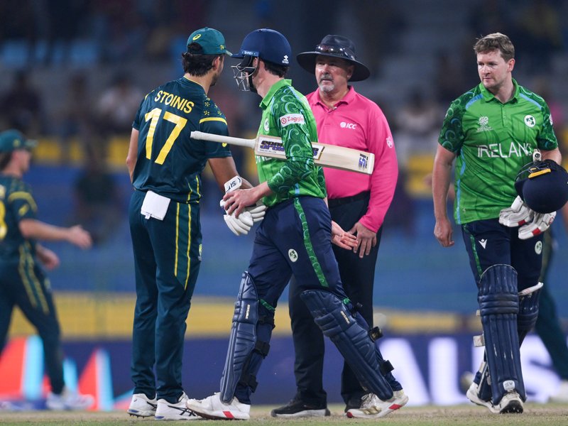 'They controlled the game really nicely,' says Tucker after Ireland's 67-run loss to Australia in the ICC Men's T20 World Cup 2026 in Colombo on Wednesday. Photo credit: IANS