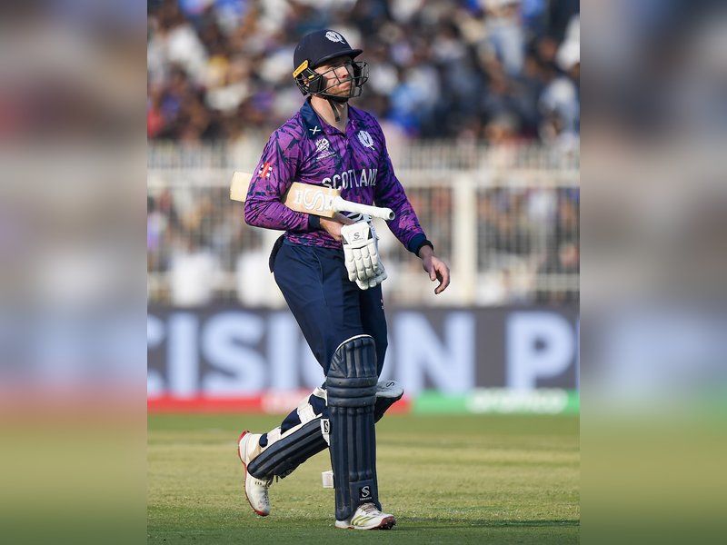 ‘We were 20-30 runs short today,’ says Scotland skipper Richie Berrington after their defeat to England in the ICC Men's T20 World Cup 2026 at the Eden Gardens in Kolkata on Saturday. Photo credit: IANS
