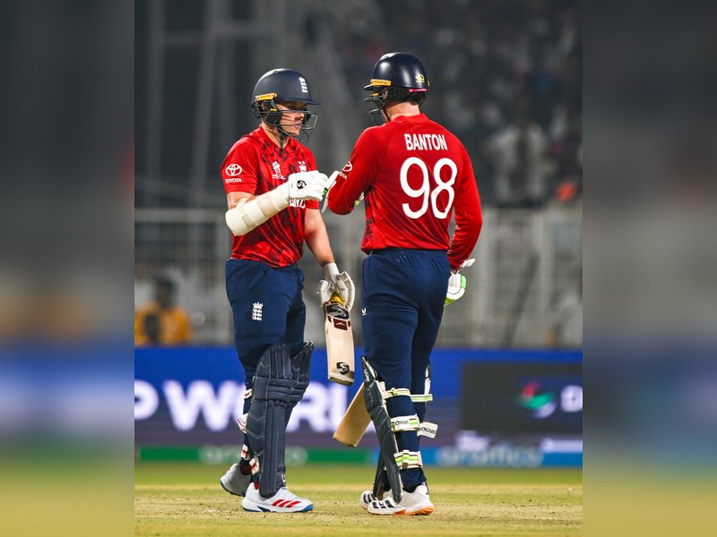 England captain Harry Brook praises batsman Tom Banton and bowlers after their victory over Scotland in a crucial Group C match in the ICC Men's T20 World Cup 2026 at the Eden Gardens in Kolkata on Saturday. Photo credit: IANS