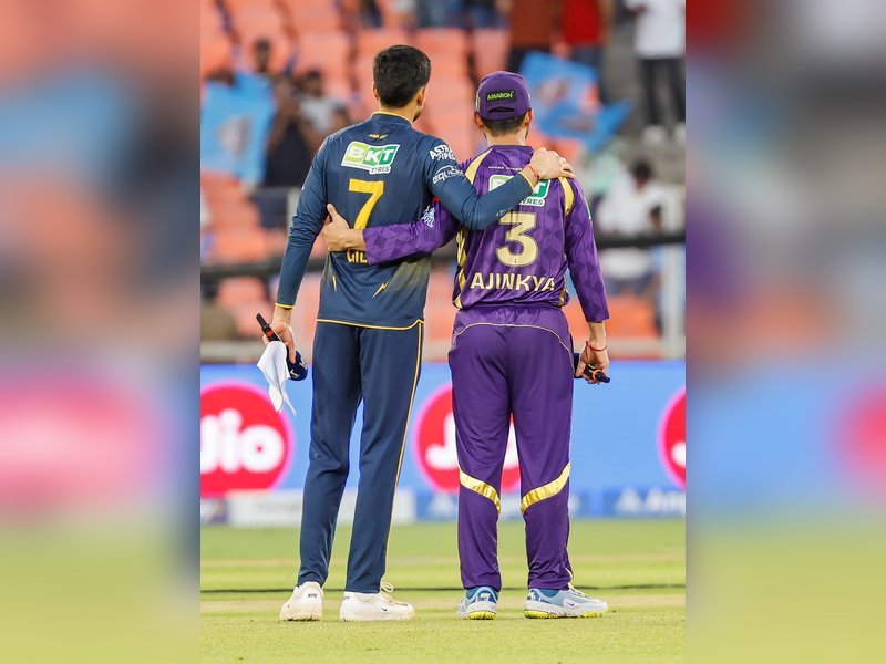 Time Seifert replaces Finn Allen as Kolkata Knight Riders elect to bat first against unchanged Gujarat Titans in Match 25 of the Indian Premier League (IPL) 2026 at the Narendra Modi Stadium in Ahmedabad on Friday. Photo credit: IANS 
