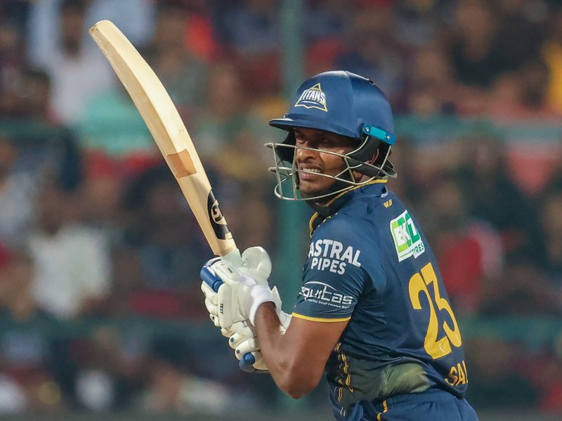 ‘It was always coming’, says Gujarat Titans' B Sai Sudharsan after scoring a century against Royal Challengers Bengaluru in the Indian Premier League (IPL) 2026 at the M. Chinnaswamy Stadium in Bengaluru on Friday. Photo credit: IANS 