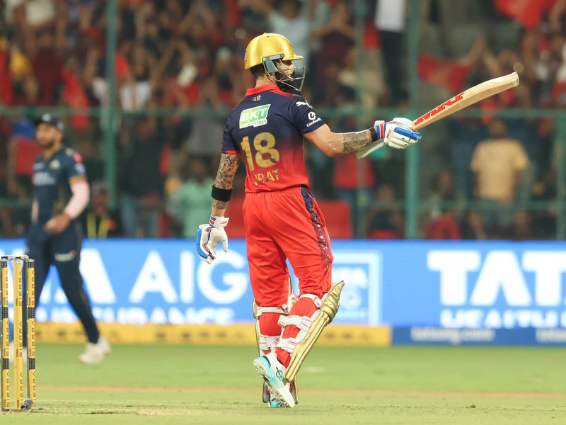 सुदर्शन के शतक पर भारी पड़ी कोहली की दमदार पारी, आरसीबी ने जीटी को 5 विकेट से हराया