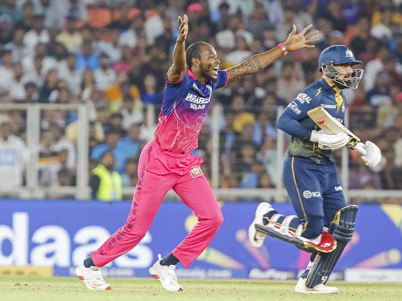 ‘Dhruv Jurel asked me to go with Jofra Archer for 19th,’ reveals Riyan Parag after Rajasthan Royals’ thrilling win over Gujarat Titans in Ahmedabad. Photo credit: IANS 