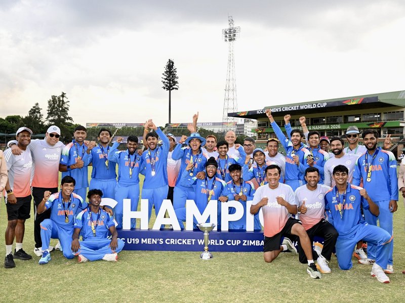 BCCI announces cash award of Rs 7.5 cr for U19 Men's WC-winning team  