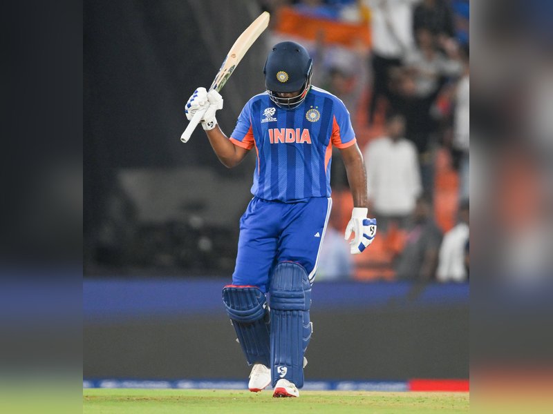 Tendulkar lauds India’s batting as Samson, Kishan script team records against New Zealand in the final of the ICC Men's T20 World Cup at the Narendra Modi Stadium in Ahmedabad on Sunday. Photo credit: IANS 
