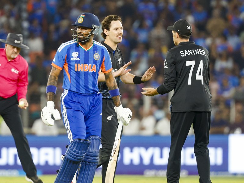  New Zealand still believe in their batting firepower to put India under pressure, says Matt Henry after India post a massive 255/5 in 20 overs in the ICC Men's T20 World Cup 2026 final at the Narendra Modi Stadium in Ahmedabad on Sunday. Photo credit: IANS