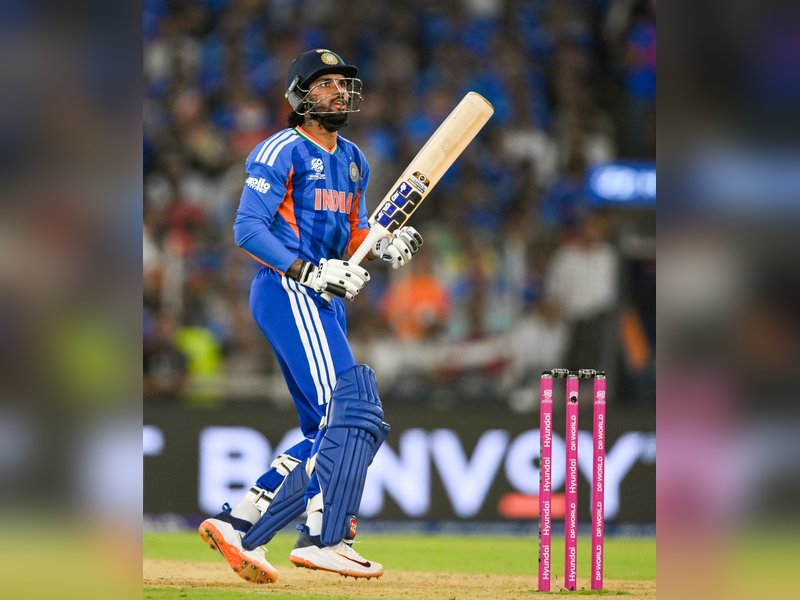 Sanju Samson, Ishan Kishan, Abhishek Sharma smash fifties, carry India to 255/5 against New Zealand in the final of the ICC Men's T20 World Cup 2026 in Ahmedabad on Sunday. Photo credit: IANS 